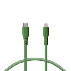 Ksix Kabel za prijenos podataka, Soft, USB-C na lightning, 1.0m, zeleni