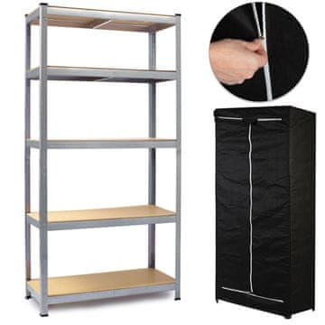 Humberg Metalni stalak za odlaganje 180 x 90 x 40 cm HR-812 + BESPLATNA navlaka