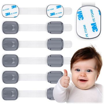 Ricokids Ricokids 798101 zaštita za otvaranje ormarića 6 kom sive