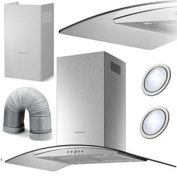 Berdsen BT-224 Kuhinjska napa s otočnim poklopcem od 90 cm