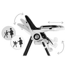 Nukido Belo crna dječja hranilica sa stolom