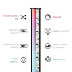 Ksix Kutna podna svjetiljka SmartLED, 140cm, 12W, 450 lumena, daljinski, WI-FI