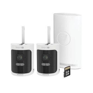 Swann Sigurnosna kamera Allsecure 4K, bežična 64GB SD kartica, 2x kamera - komplet