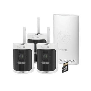Swann Sigurnosna kamera AllSecure 4K, bežična 64GB SD kartica, 3x kamera - komplet