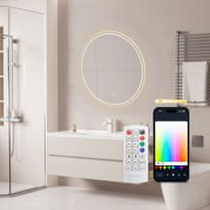 Ksix Oasis Smart Mirror, Protiv zamagljivanja 70cm, zvučnik, RGB + topla bijela