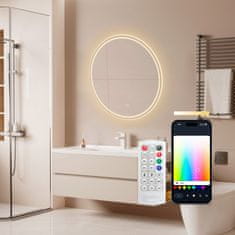 Ksix Oasis Smart Mirror, Protiv zamagljivanja 70cm, zvučnik, RGB + topla bijela