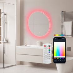 Ksix Oasis Smart Mirror, Protiv zamagljivanja 70cm, zvučnik, RGB + topla bijela
