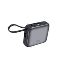 Ksix Prijenosna baterija 10000 mAh, 22.5W ultra brzo punjenje,USB-C + lightning