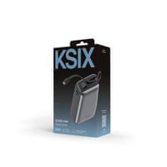 Ksix Prijenosna baterija 30000 mAh, 65W ultra brzo punjenje, integrirani USB-C