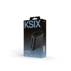 Ksix Prijenosna baterija za punjenje 20000 mAh, Nano, 22.5 W, USB-C + USB-A