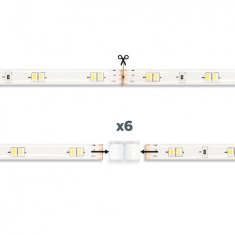 Ksix Smart LED traka 5 metara, mogućnost rezanja, 900 lumena, RGB + CCT boje