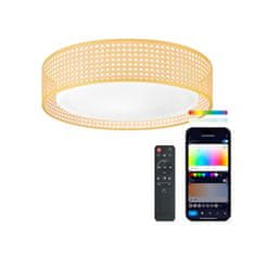 Ksix SmartLED Bohemia stropna svjetiljka, Rattan dizajn, 3W zvučnik,RGBIC + CCT