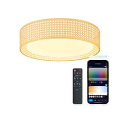 Ksix SmartLED Bohemia stropna svjetiljka, Rattan dizajn, 3W zvučnik,RGBIC + CCT