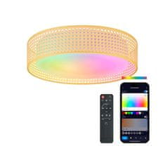Ksix SmartLED Bohemia stropna svjetiljka, Rattan dizajn, 3W zvučnik,RGBIC + CCT