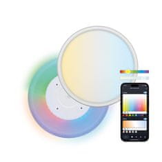 Ksix SmartLED DUO stropna svjetiljka, 42 cm, 24 W, 2.450 lumena, RGB-CCT, WiFi