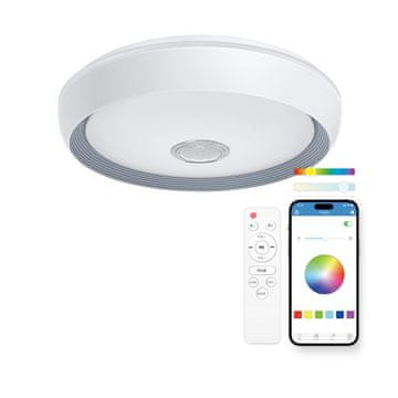 Ksix SmartLED Glory stropna svjetiljka, 5 W ugrađeni zvučnik, RGB+CCT, 47cm
