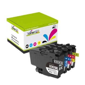 Toner123 Komplet Brother 4x LC426XL / MFC-J4340, MFC-J4335, MFC-J4340, MFC-J4340, MFC-J4535, MFC-J4540 zamjenske tinte (4) - crna XL, cijan XL, magenta XL, žuta XL