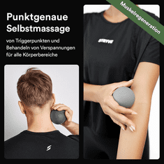 Massage ball, set od 3 masažne loptice za preciznu samomasažu i tretman