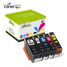 Toner123 Komplet Canon PGI-525BK + 4× CLI-526 / Canon pixma iP-4850, 4950/ IX-6550/ MG-5150, 5250, 5350, 5350S, 6150, 6250, 8150, 8250/ MX-715, 885, 895 zamjenske tinte (5) - crna, crna, cijan, magenta, žuta