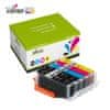 Toner123 Komplet Canon PGI-550PGBK + 4× CLI-551 / Pixma IP7250, MG5450, MG5550, MG6350, MG6450, MG7150, MX725, MX925 zamjenske tinte (5) - pigment crna XL, crna XL, cijan XL, magenta XL, žuta XL