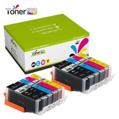 Toner123 Komplet Canon 2×PGI-550PGBK + 8×CLI-551 / Pixma IP7250, MG6350, MG6450, MG7150, MX725, MX925 zamjenske tinte (10) - 2× pigment crna XL, 2× crna XL, 2× cijan XL, 2× magenta XL, 2× žuta XL