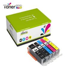 Toner123 Komplet Canon PGI-570PGBK XL + 4× CLI-571 XL / Pixma MG5750 - MG6853, MG7750 - MG7753, TS5050, TS6050, TS8050, TS9050 zamjenske tinte (5) - pigm. crna XL, crna XL, cijan XL, magenta XL, žuta XL 