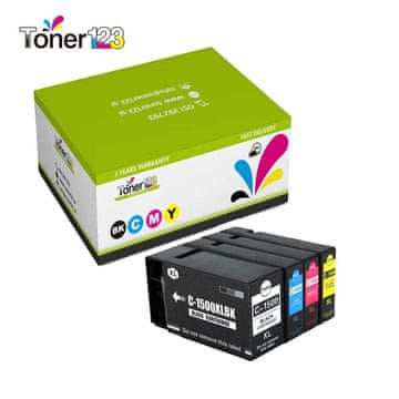 Toner123 Komplet Canon PGI-1500XL / 9182B004AA / Maxify MB2050, MB2150, MB2350, MB2750 zamjenske tinte (4) - crna, cijan, magenta, žuta