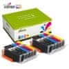 Toner123 Komplet Canon PGI-580PGBK + CLI-581 (BK,C,M,Y) / Pixma TS8150, TS8151, TS8152, TS8350, TS9150, TS9155, TS9550, TS9551 zamjenske XXL tinte (10) - 2x PGBK XXL, 2x BK XXL, 2x C XXL, 2x M XXL, 2x Y XXL