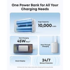 Anker Nano Power Bank 10000 mAh, 45W s ugrađenim USB-C kabelom, bijeli