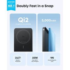 Anker Nano Power Bank 5000 mAh Slim, crni