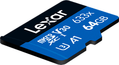 Lexar Memorijska kartica MicroSDXC 633x UHS-I/A1/U3/10 R95 (V30) od 64 GB (LMS0633064G)