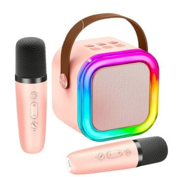 JOJOY® Dječji karaoke uređaj, Bluetooth mikrofon s disko svjetlima i efektima glasa za zabavu | KIDOKE
