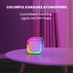 JOJOY® Dječji karaoke uređaj, Bluetooth mikrofon s disko svjetlima i efektima glasa za zabavu | KIDOKE
