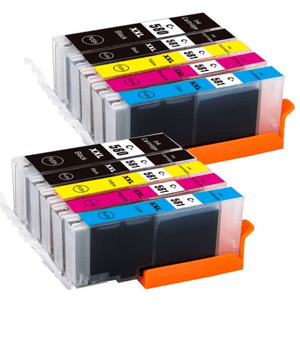 TiskajPoceni Canon 2x PGI-580PGBK + 8× CLI-581 (BK,C,M,Y) Komplet / Pixma TR7550, TR8550, TS6150, TS6151, TS8150, TS8151, TS8152, TS9150, TS9155 kompatibilne XXL kartuše (10) -XXL