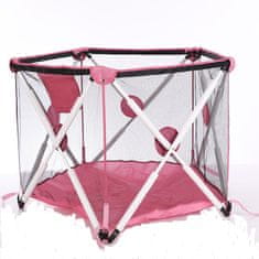 Tavalax Visokokvalitetni rasklopivi vrtić s torbom, rozi