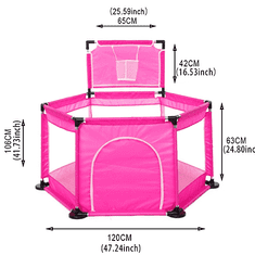 Tavalax Visokokvalitetni rasklopivi vrtić s torbom Tavalax, rozi