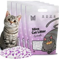 Mersjo Silikonski mačji pijesak s lavandom Mersjo Lavender 5x3,8L