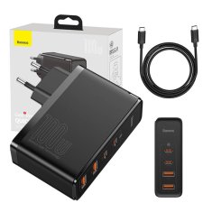 BASEUS Punjač Baseus GaN2 Pro, 4 porta (2x USB, 2x USB-C), 100W, EU, crni