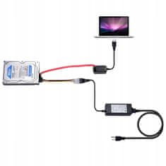 Dexxer Univerzalni USB adapter i napajanje za SATA pogone CD DVD 480Mbps