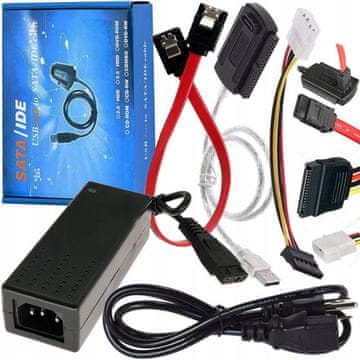 Dexxer Univerzalni USB adapter i napajanje za SATA pogone CD DVD 480Mbps