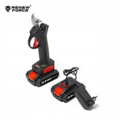 Dexxer Set 21V akumulatorskih škara za orezivanje drveća 2x2Ah, kutija do 30 mm