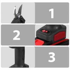 Dexxer Set 21V akumulatorskih škara za orezivanje drveća 2x2Ah, kutija do 30 mm