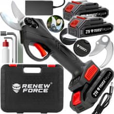 Dexxer Set 21V akumulatorskih škara za orezivanje drveća 2x2Ah, kutija do 30 mm