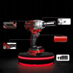 Dexxer Set 21V bežični udarni odvijač bez četkica 750Nm 2x4Ah LED kućište