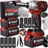 Dexxer Set 21V bežični udarni odvijač bez četkica 750Nm 2x4Ah LED kućište