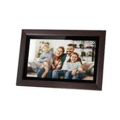 Krüger&Matz Digitalni okvir za fotografije osjetljiv na dodir FRAMEO Wi-Fi zvučnik 15,6” drvo + aplikacija