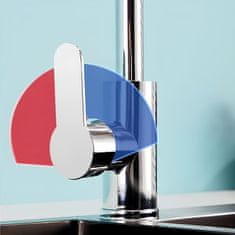 Dexxer Jednoručna kromirana kuhinjska slavina, okretna za 360°