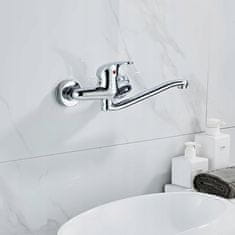 Dexxer Kromirana jednoručna zidna miješalica za umivaonik s okretom od 360°