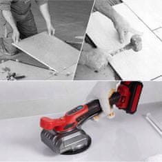 Dexxer 21V baterijska vibrirajuća ploča za polaganje keramike s vakuumom 2x2Ah, kućište 130 mm