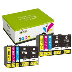 Toner123 Komplet Epson 27XL / WF-3620, WF-3640, WF-7110, WF-7610, WF-7620 zamjenske tinte (4) - crna, cijan, magenta, žuta